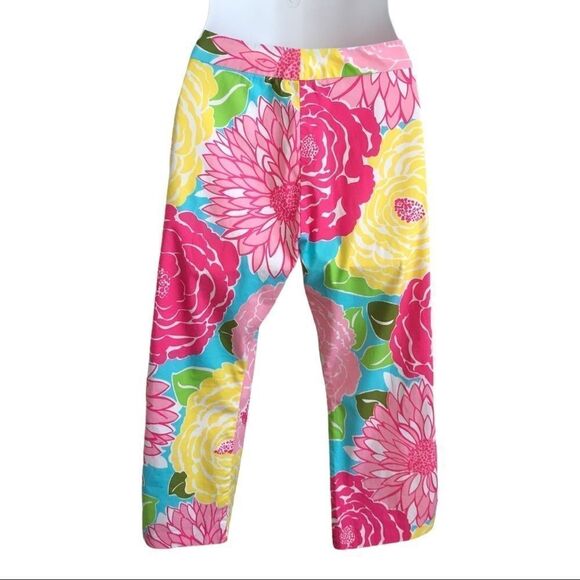 Lilly Pulitzer Floral Capris Vintage 1990s Size 4 - Picture 8 of 15